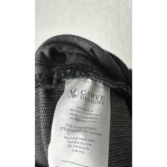 Carve Designs Women's 12 Black Slim Skinny Corduroy Pants 5-Pocket Design - Picture 4 of 4